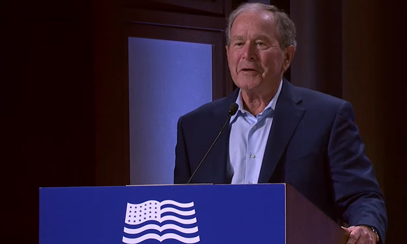 Bush mistakenly calls Iraq invasion 'brutal, unjustified'