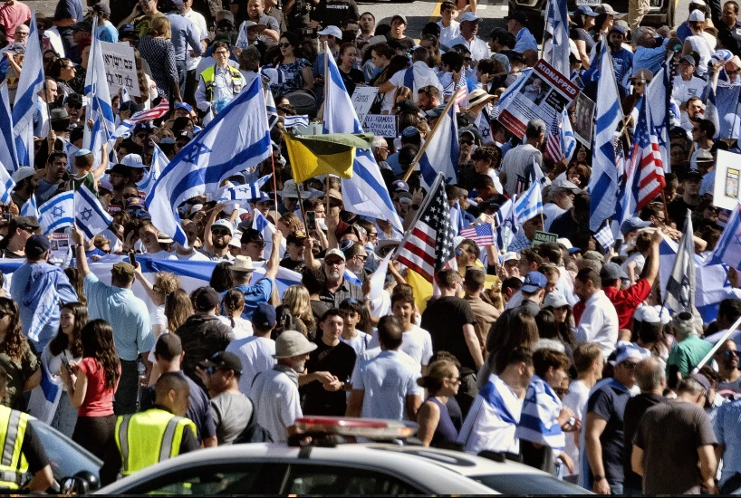 Demonstrators brawl outside LA’s Museum of Tolerance after screening of Hamas attack video