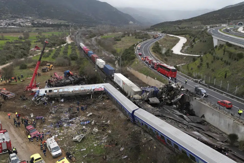 Greek stationmaster arrested in head-on train crash; 36 dead