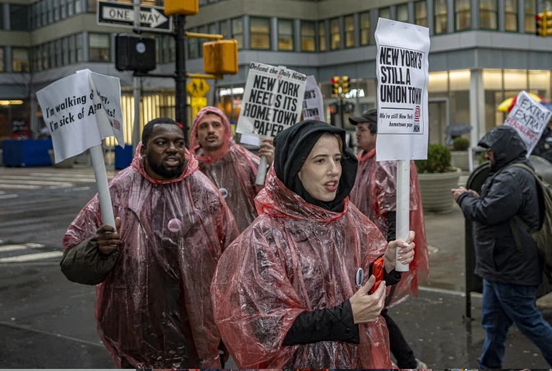 Media workers strike to protest layoffs at New York Daily News, Forbes and Condé Nast