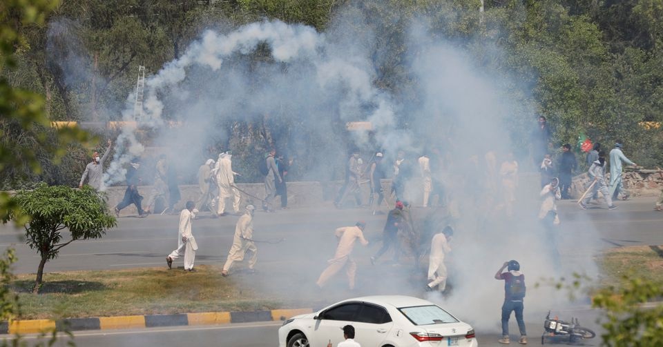 Pakistan police fire teargas, baton-charge, round up supporters of ousted PM Khan
