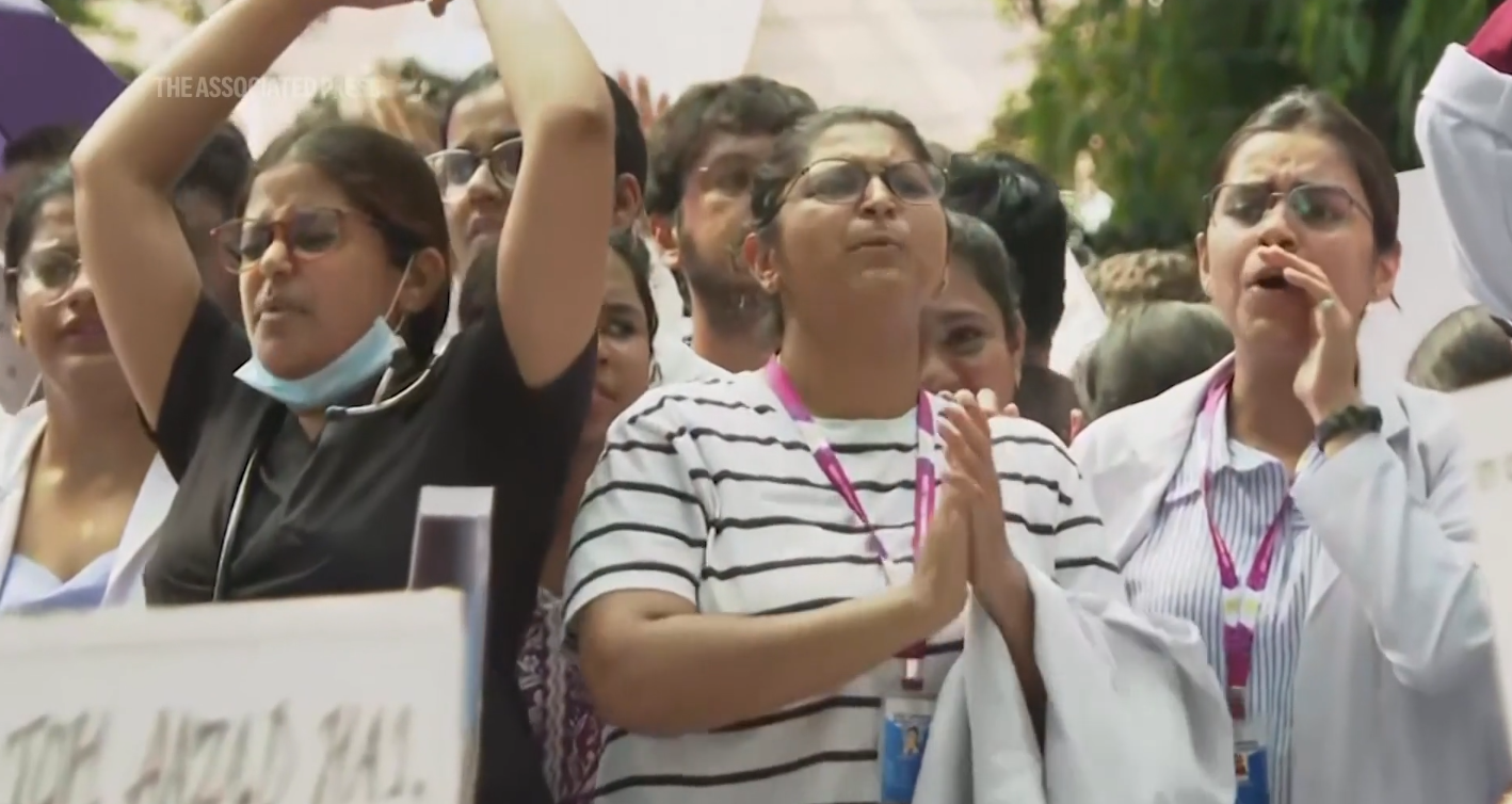 Protests grow in India over the rape and killing of a doctor at a state-run hospital