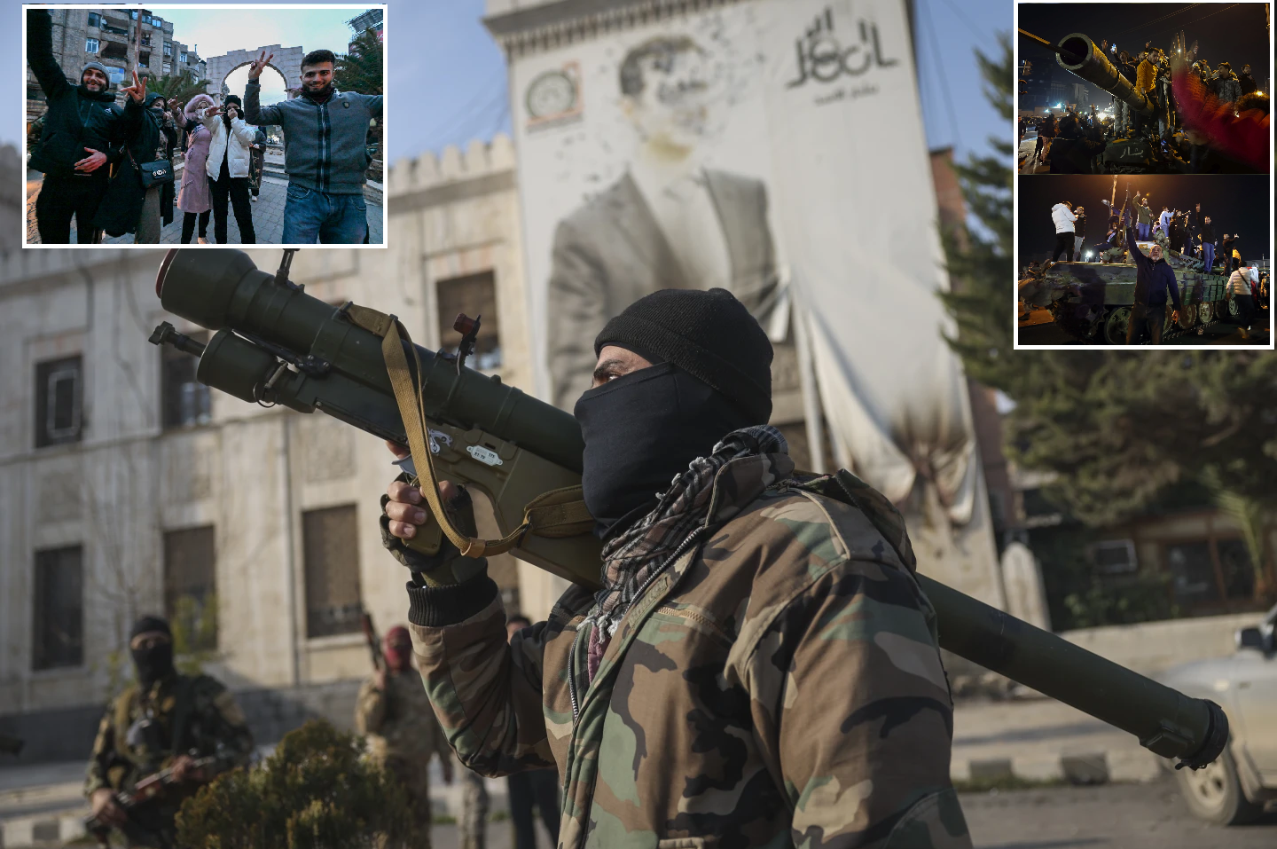 Syrian government falls to fast-moving rebels, ending 50 years of iron rule by the Assad family